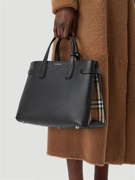 burberry black medium banner bag|bloomingdales burberry tote.